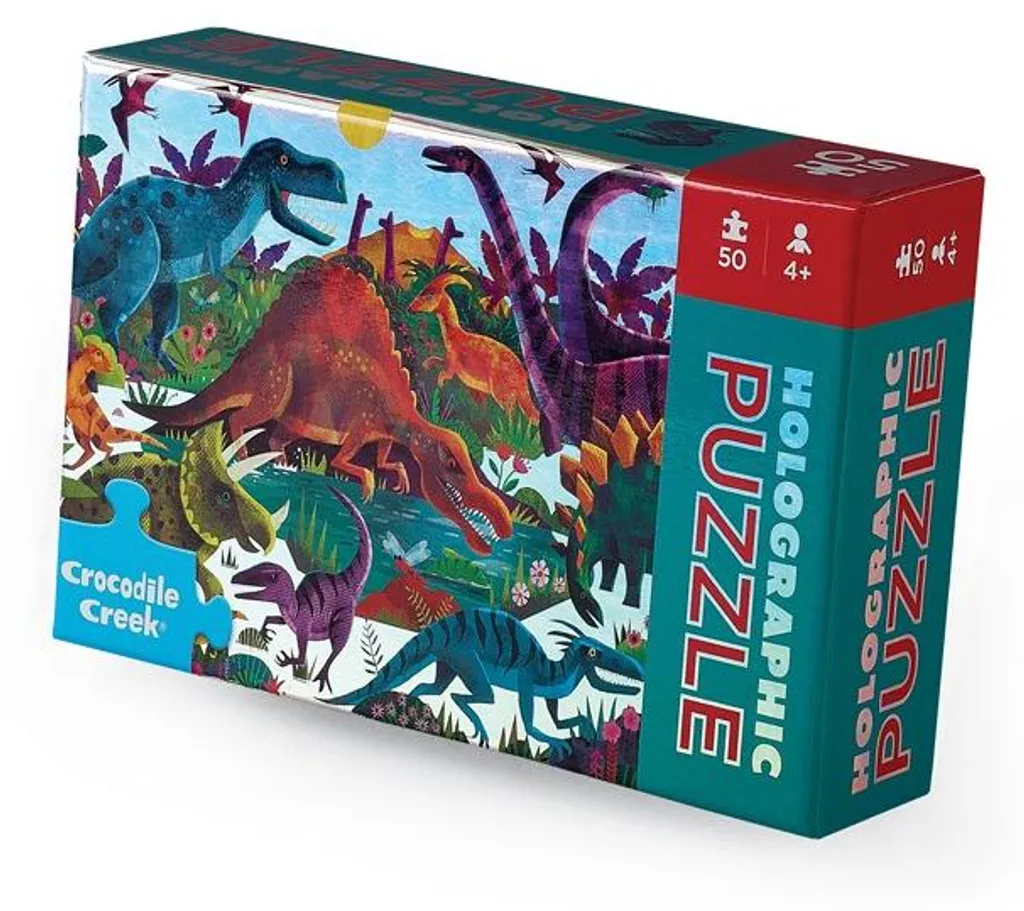 Puzzle dinosaures 50 pièces Crocodile Creek contre l'ennui des enfants