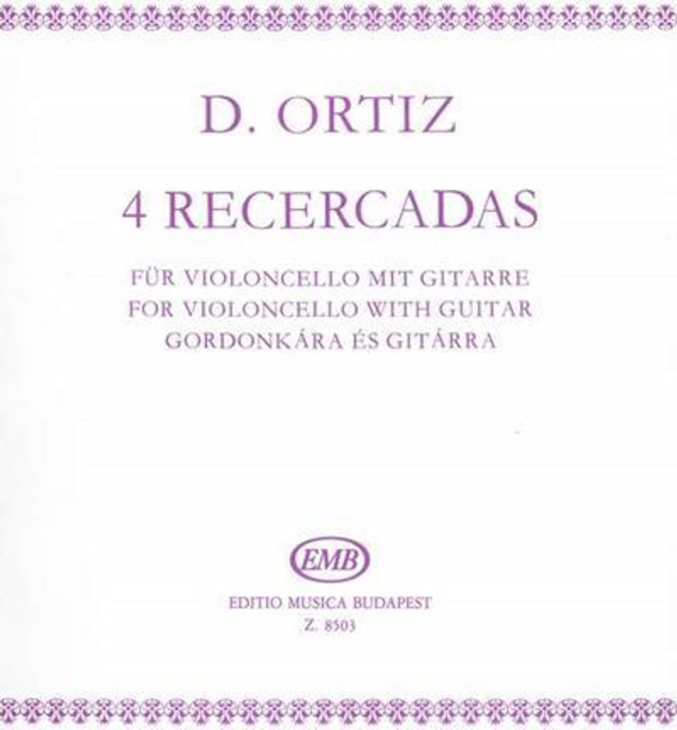 4 Recercadas für Violoncello und Gitarre