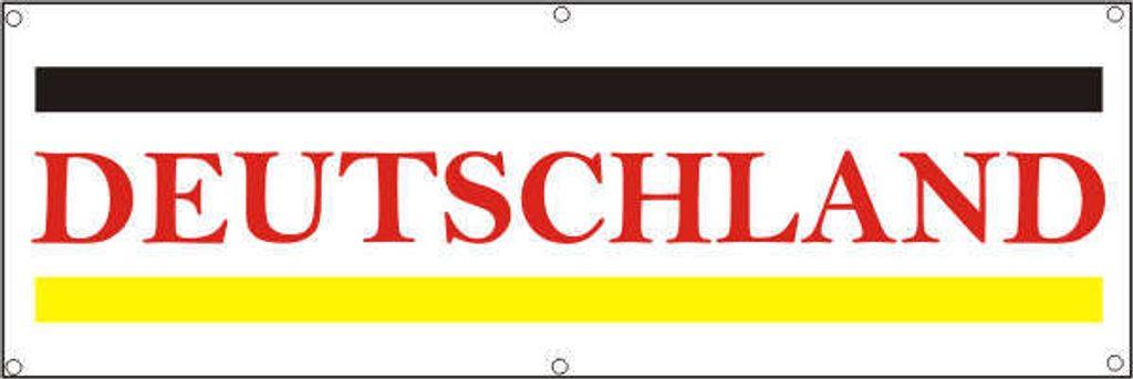 Werbeplane / Gerüstplane - p097 - DEUTSCHLAND - NEU - 200 cm x 67 cm - für Baustelle, Garten, Zaun oder Veranstaltung