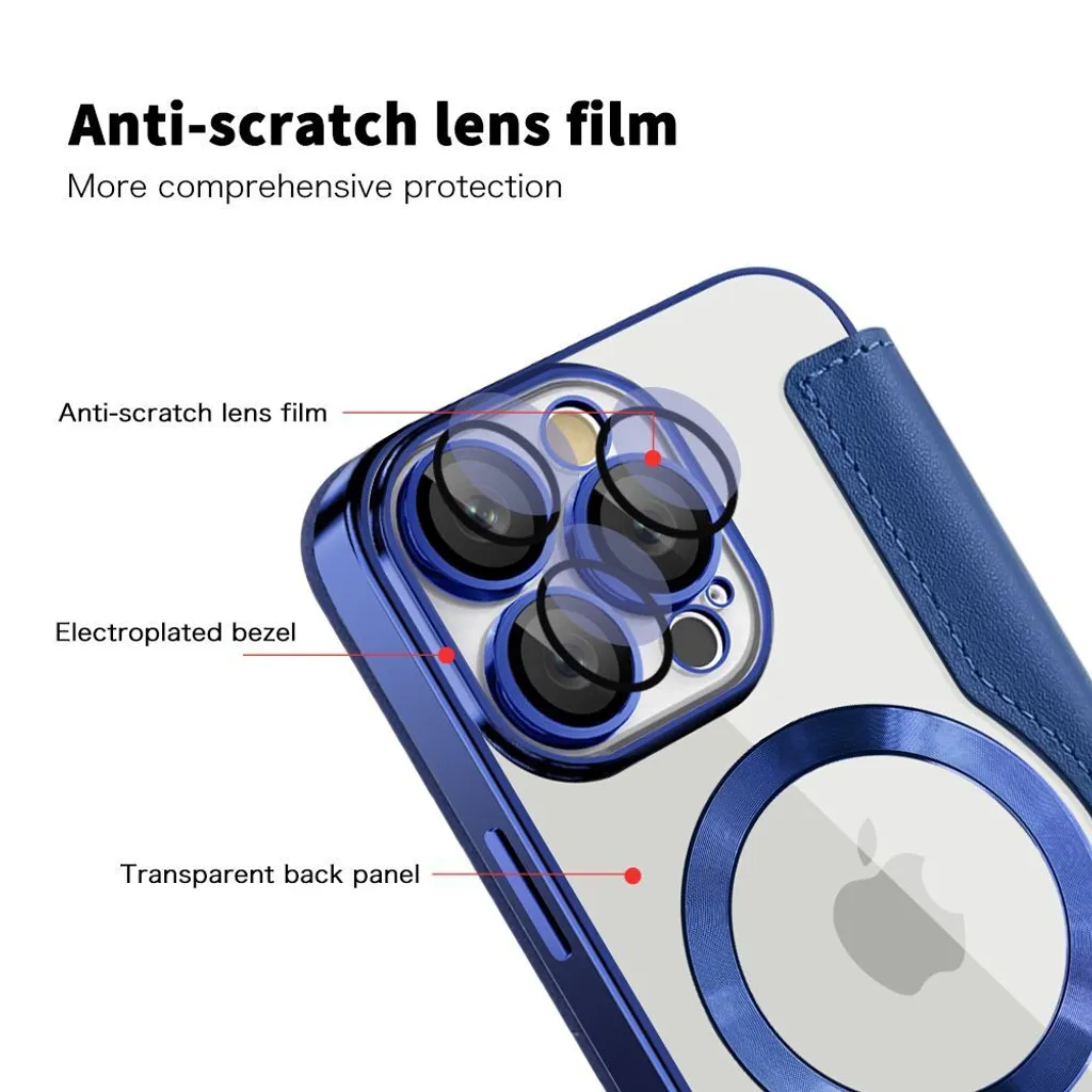 Custodia Blu iPhone 16 Pro Max: MagSafe + Wallet + Camera Guard - 7