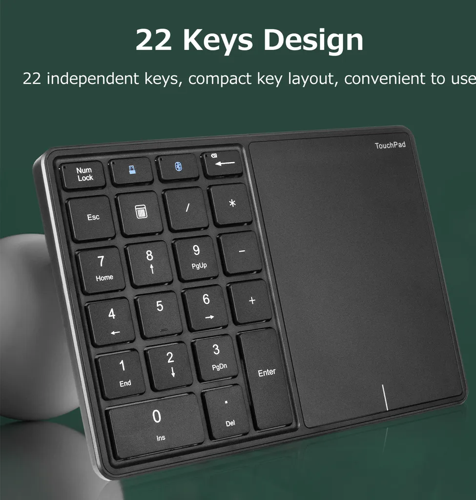 Solution saisie rapide clavier numérique sans fil touchpad pour laptop - 4