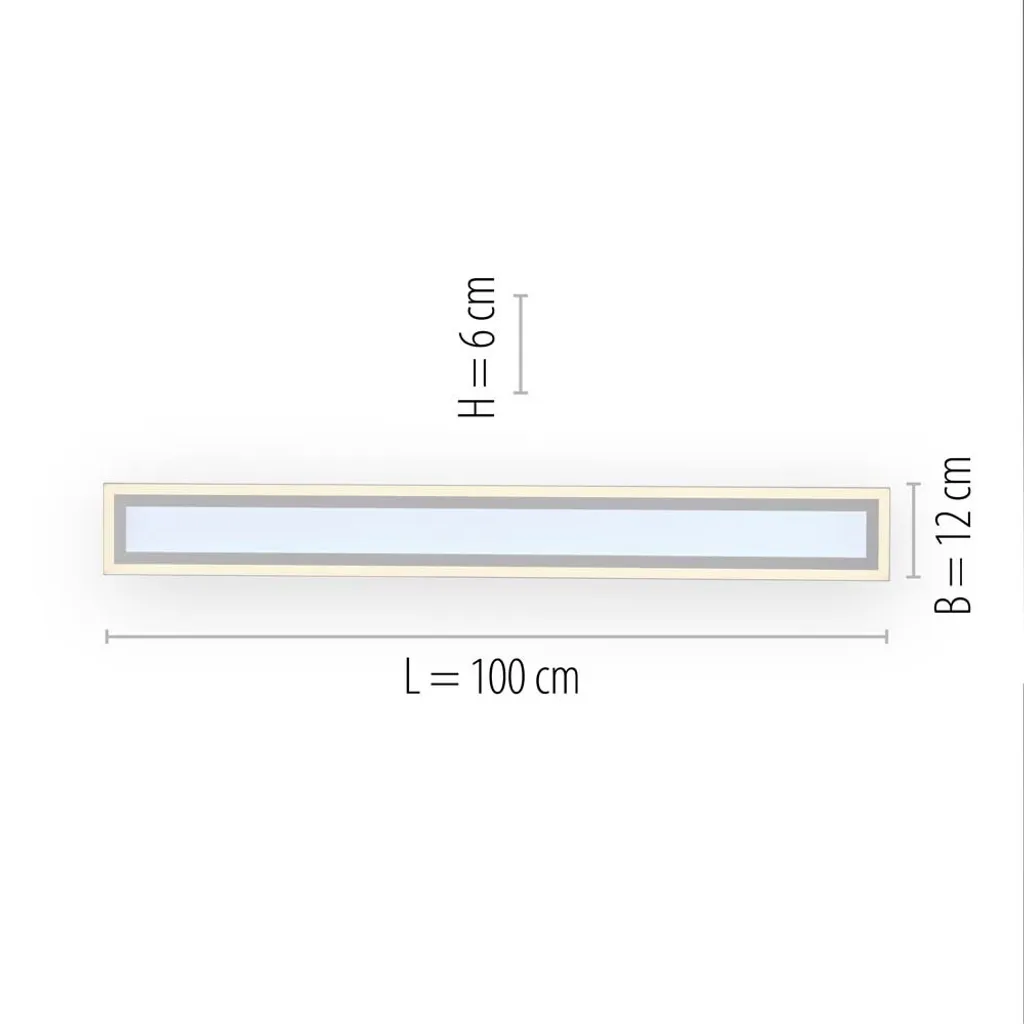 Plafonnier LED Panneau Rectangulaire 100 cm à Intensité Variable Dimmable - 8