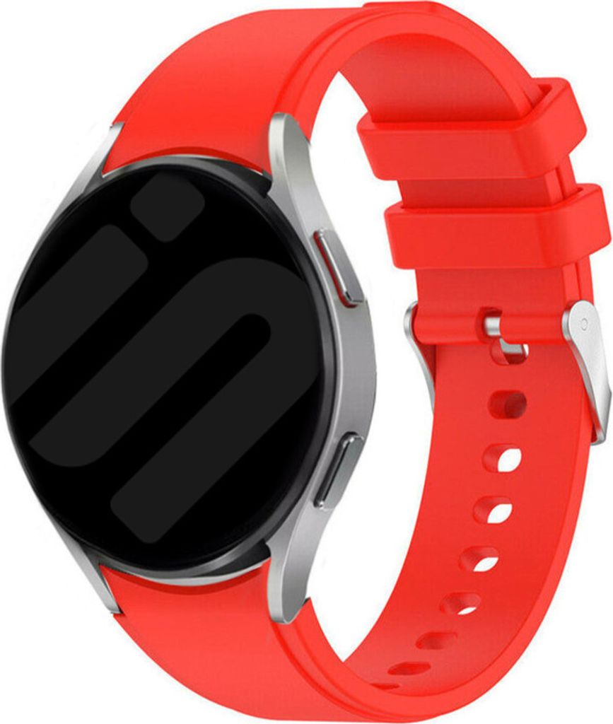 Strap-it Samsung Galaxy Watch 6 - 44mm Silikon Armband perfect fit (Hellrot)