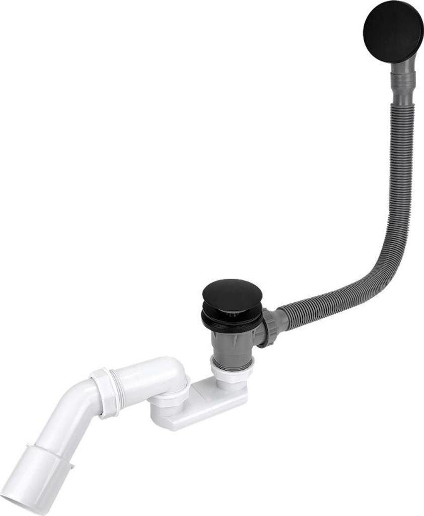 Sifone per vasca da bagno con tappo click-clack e tubo di Immagine del prodotto 