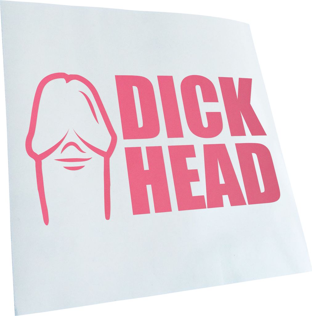 Kiwistar - Autoaufkleber - Dickhead Dick Head - Hellrosa - 30x17cm - Aufkleber für Auto, Laptop, Fahrrad, LKW, Motorrad mehrfarbig JDM Decal Racing