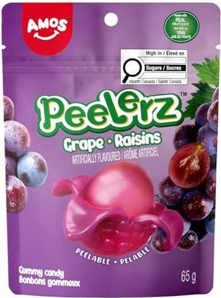 Amos Peelerz Gummy Grape 65g Produktbild 