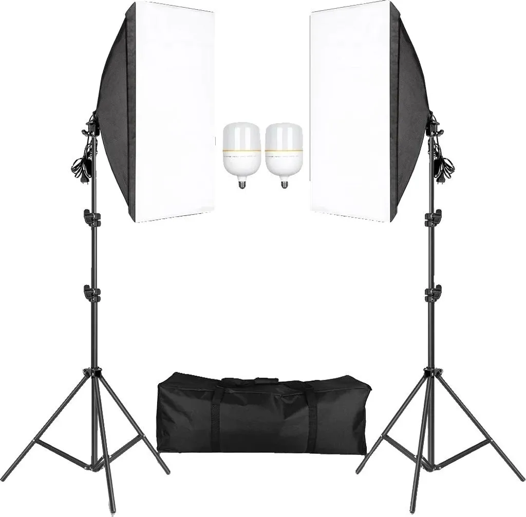 Softbox studio photo bicolore pour portrait et vidéo éclairage ajustable