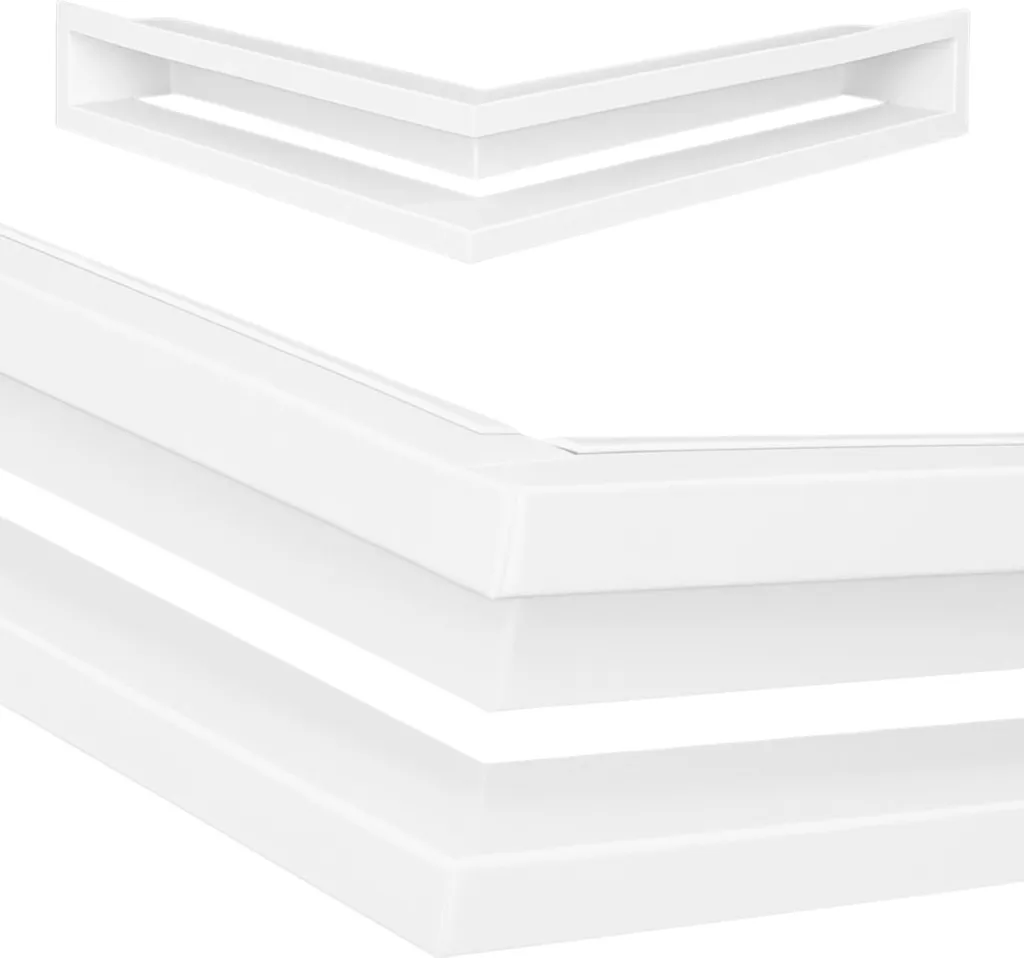 Grille aération cheminée 50x50x10 cm blanche pour éviter la surchauffe
