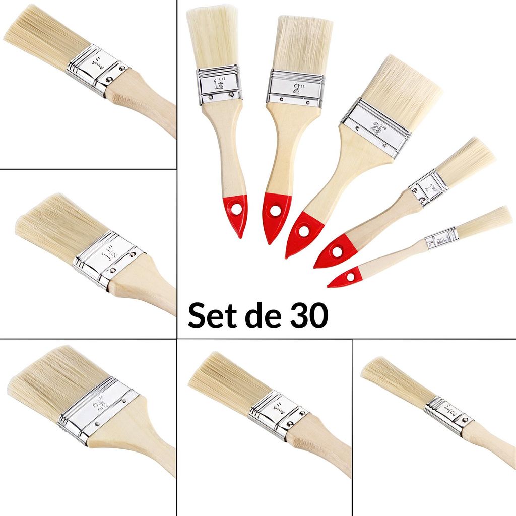 MONZANA® Pędzle malarskie 30 szt. zestaw 5 różnych Zdjęcie produktu 