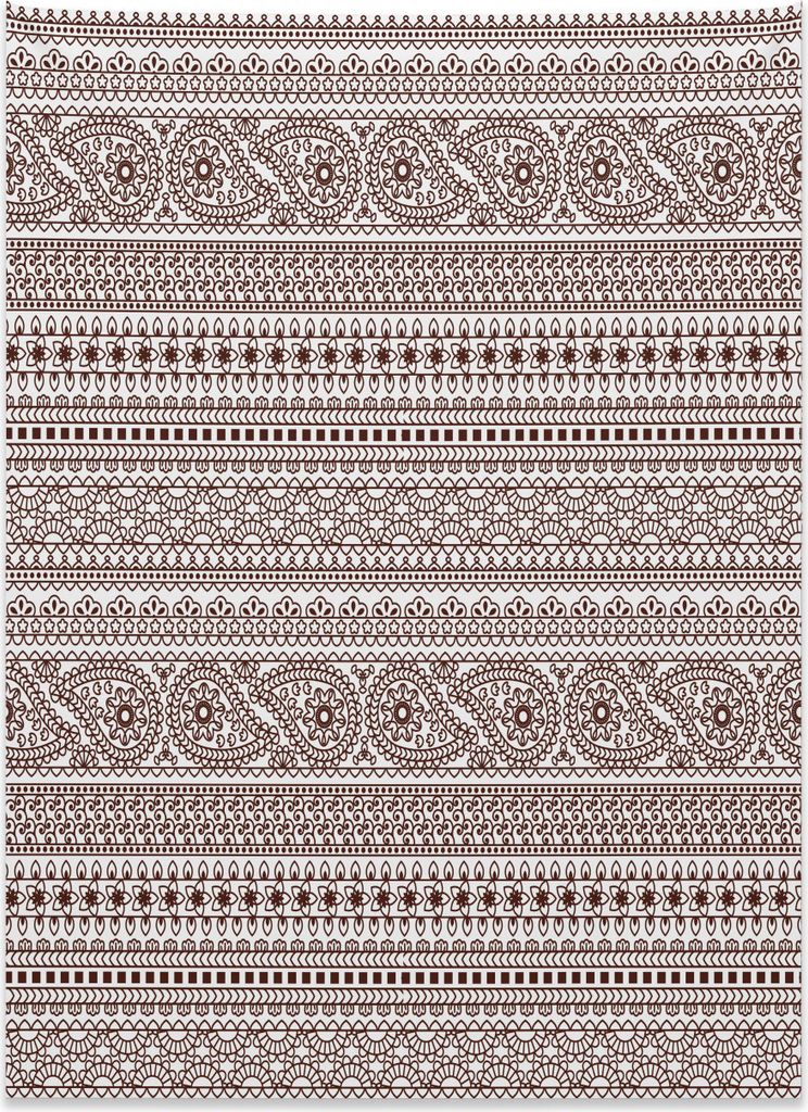 Abakuhaus Ethnisch Wandteppich, Paisley-Blumenblätter aus Weiches Mikrofaser Stoff Kein Verblassen Klare Farben Waschbar, 110 x 150 cm, Weiß und ...