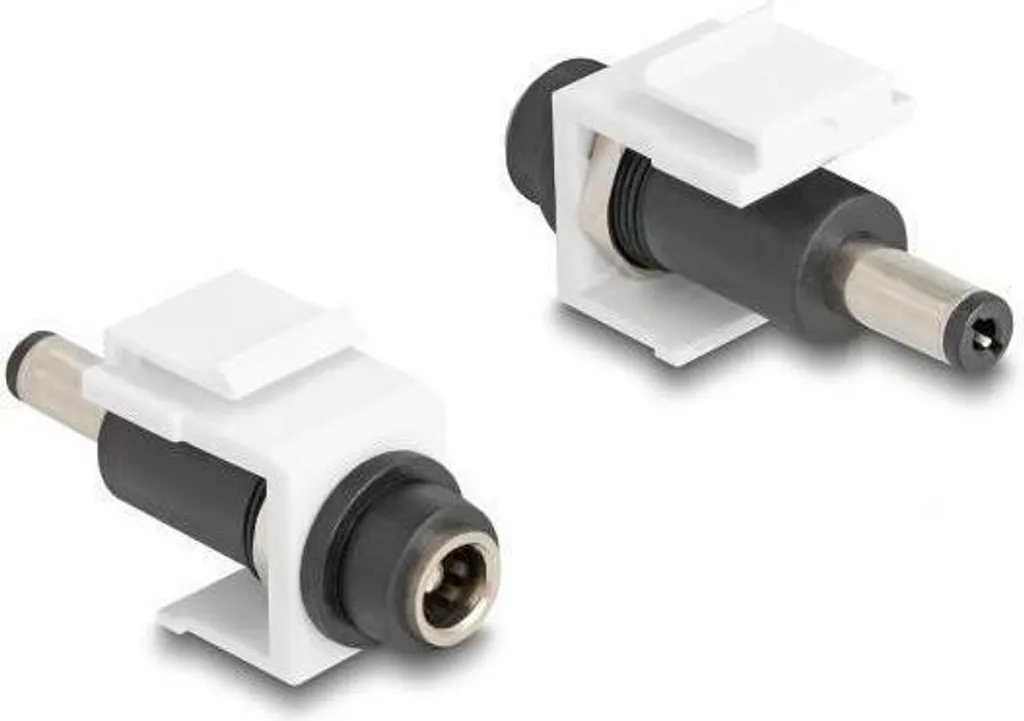 Module Keystone DC 5,5 x 2,5 mm Femelle vers Mâle Blanc pour Panneau
