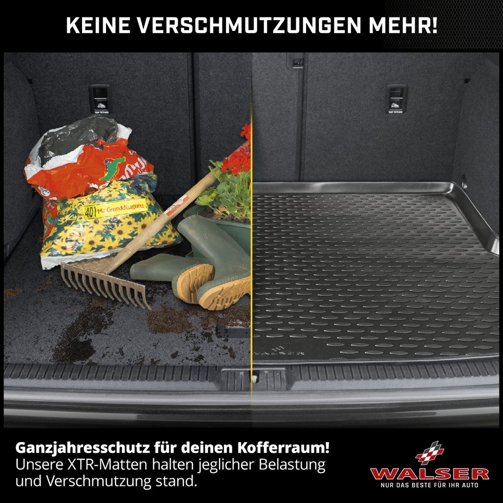 Rubbasol (Gummi) Kofferraumwanne kompatibel mit Seat Leon ST 5F 2013-2020  (Höhe variabele Ladeboden) : : Auto & Motorrad