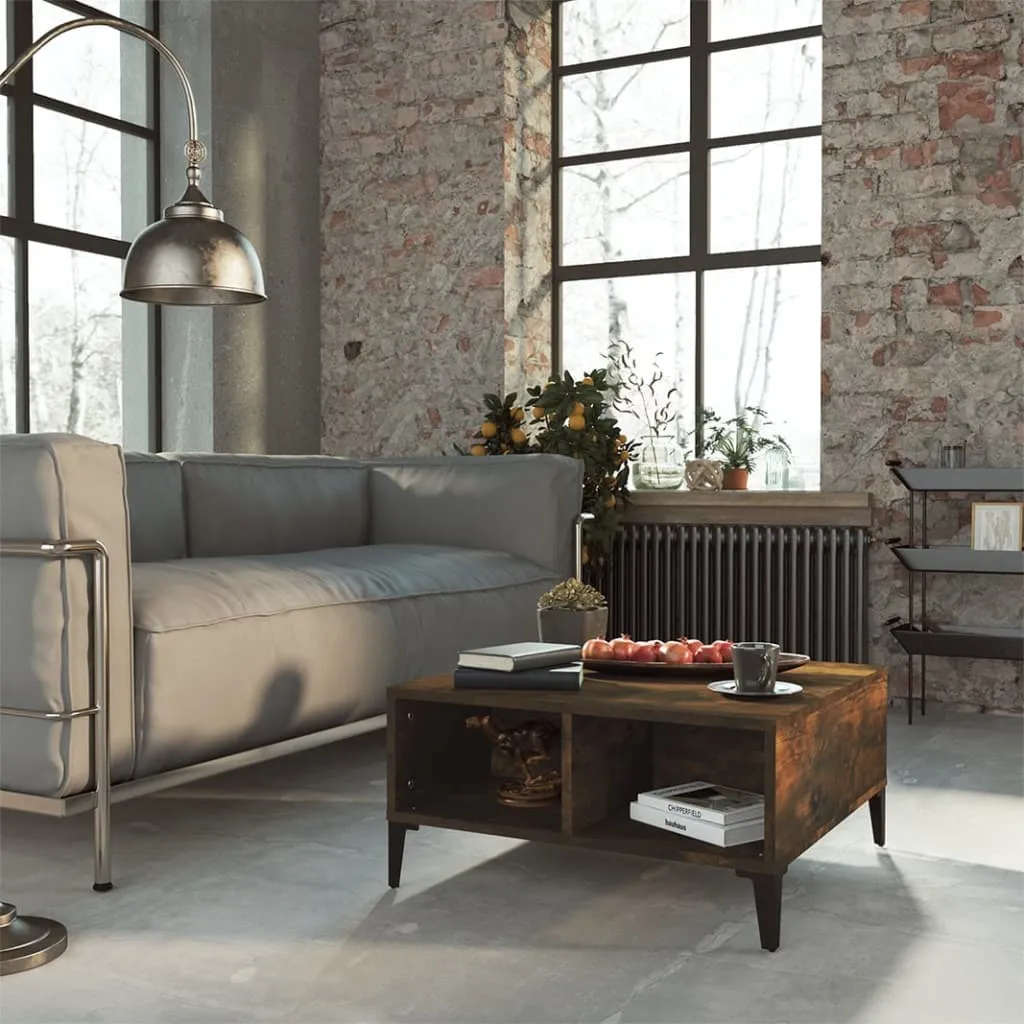 Tavolino Maison Exclusive Rovere Affumicato 60x60x30 cm | Design Moderno