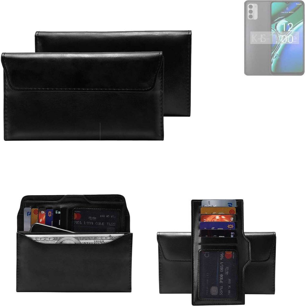 K-S-Trade Handy Hülle kompatibel mit Nokia G42 5G Schutz Hülle Tasche Schutz Case Handytasche Kunstleder schwarz, 1x