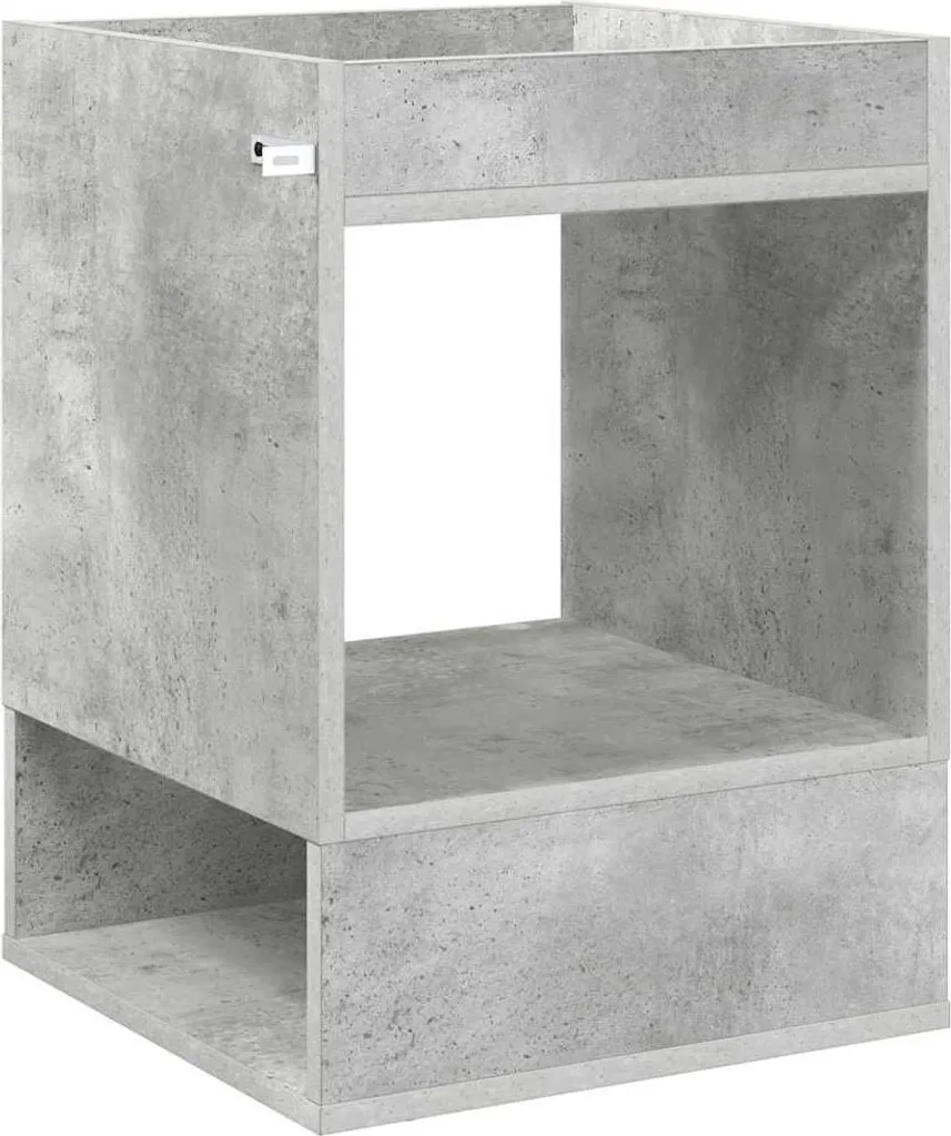 Tavolino SYFAX™ Grigio Cemento 40x40x56 cm | Arredo Minimal Multistrato