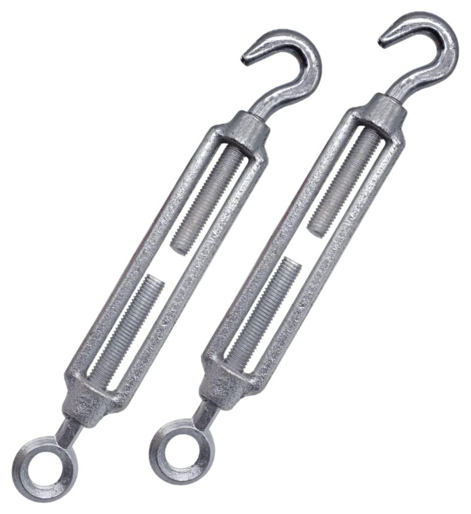 2 Spannschlösser M12 Haken- und Ösenverschluss