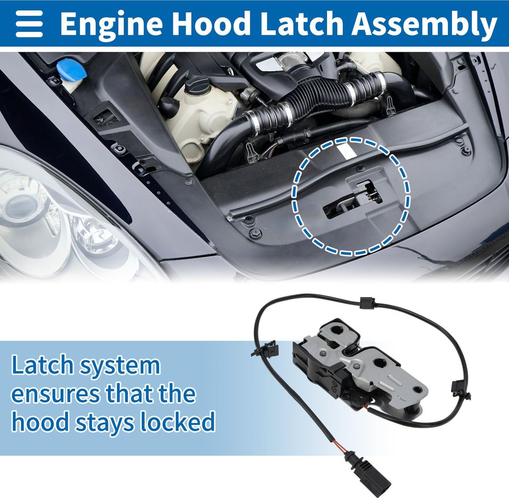 Motorhaubenverriegelung Für Volkswagen Passat 2006-2011 Motorhaubenschloss Entriegelung Nr.3C1823509D 1 Stück