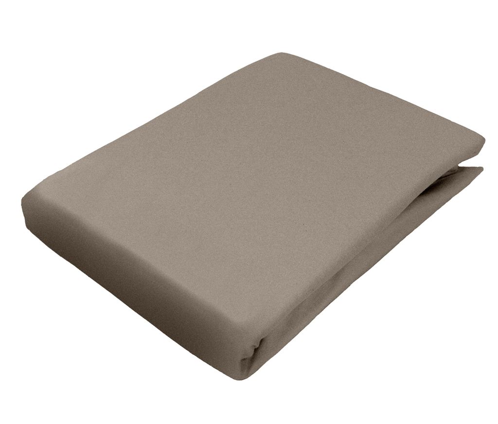 Flanell Spannbetttuch, Spannbettlaken, 140 x 200 cm, taupe, 100% Baumwolle, Matratzen bis 25 cm Höhe, sleepling