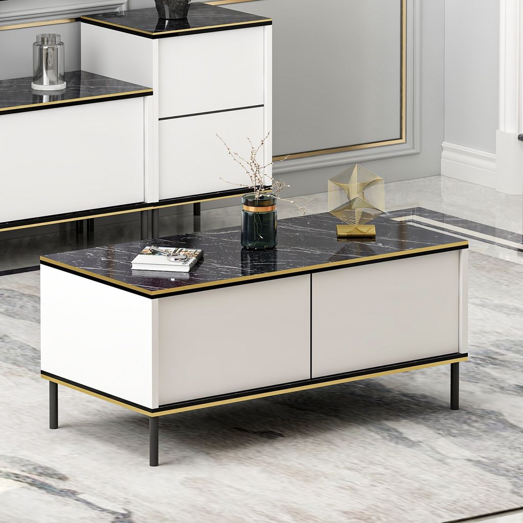Skye Decor, Imaj - White, Couchtisch, Weiß, 100 % Produktbild 