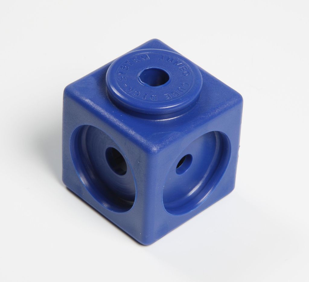 Dick System, 10 Steckwürfel, Kantenlänge 3,4 cm, blau