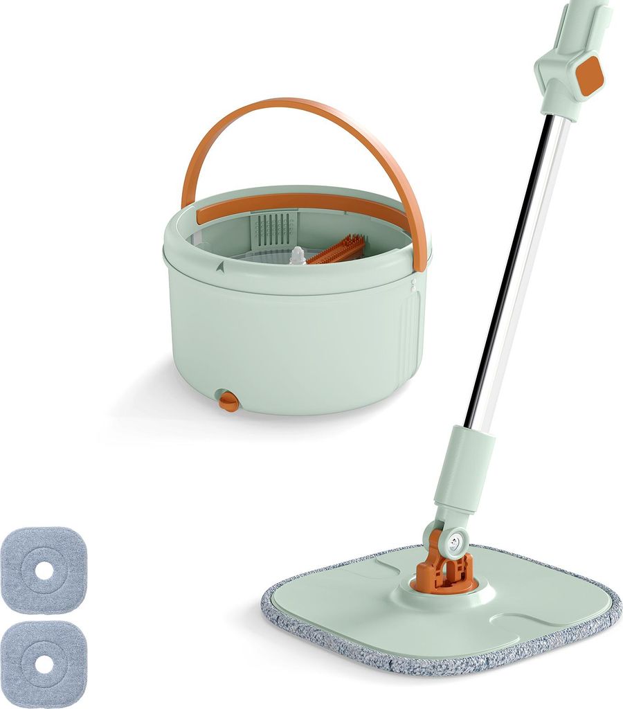 COSTWAY Mop+wiadro 4L, mop płaski z wyciskaczem, głowica Zdjęcie produktu 