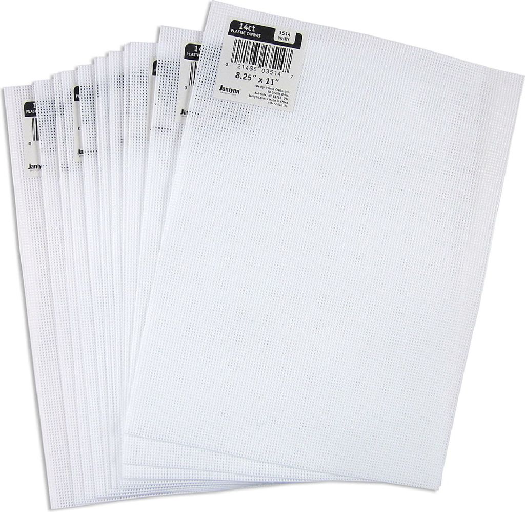 Janlynn Plastik-Stramin 14ct, weiß, 1 Blatt, 20,5x27,5cm Produktbild 