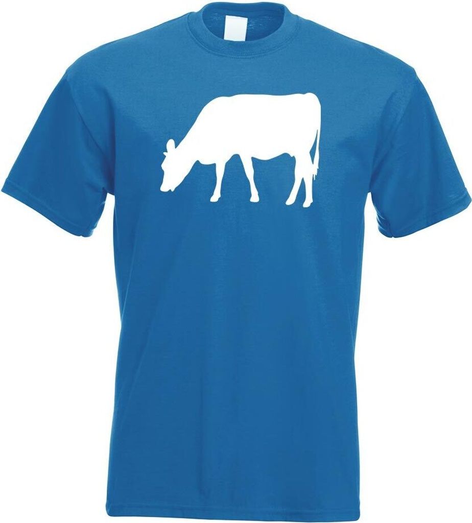Kiwistar - T-Shirt - royal - Kuh - Rind - Bauernhof Herren Funshirt Bedruckt Design Sprüche Spruch Motive - mit Motiv Bedruckt - Funshirt Design -...