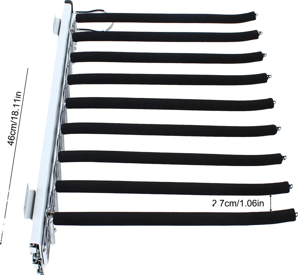 Organiseur mural extensible pour pantalons - Design droit gain de place