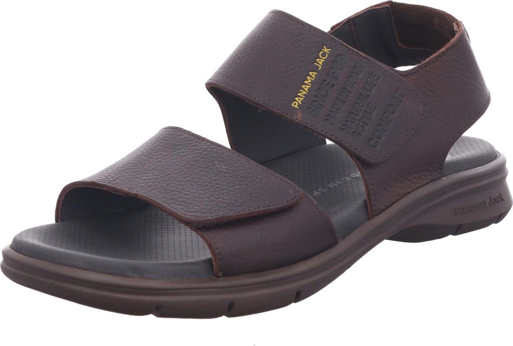 Panama Jack Herren Sandalen RUSELL Dunkelbraun Glattleder Größe: 46