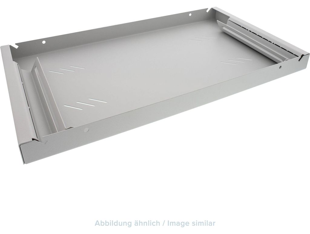Triton 19" 1HE Fachboden gelocht, T750mm, max. 80kg, lichtgrau