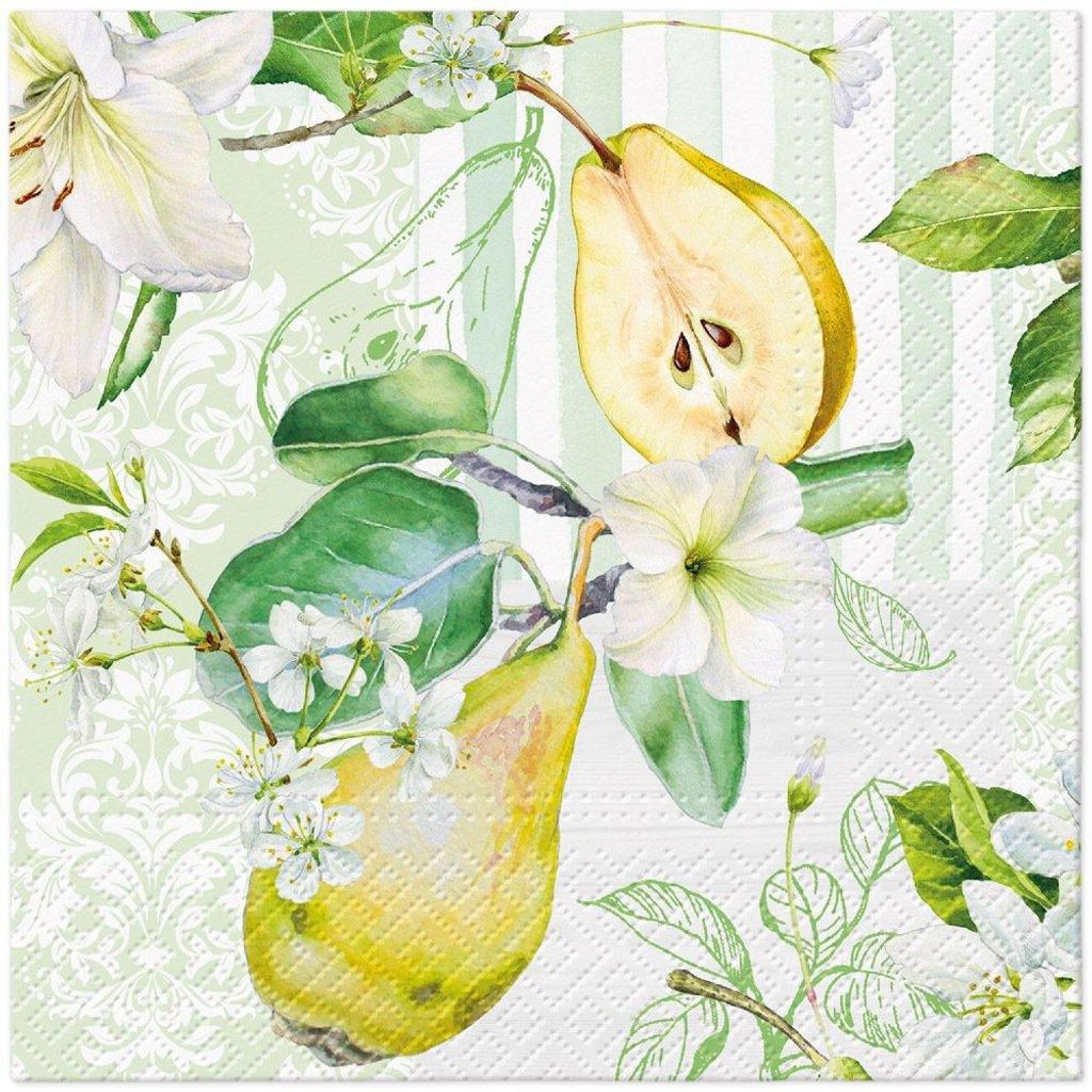 Servietten 33x33 cm - Pear Blossom Produktbild 