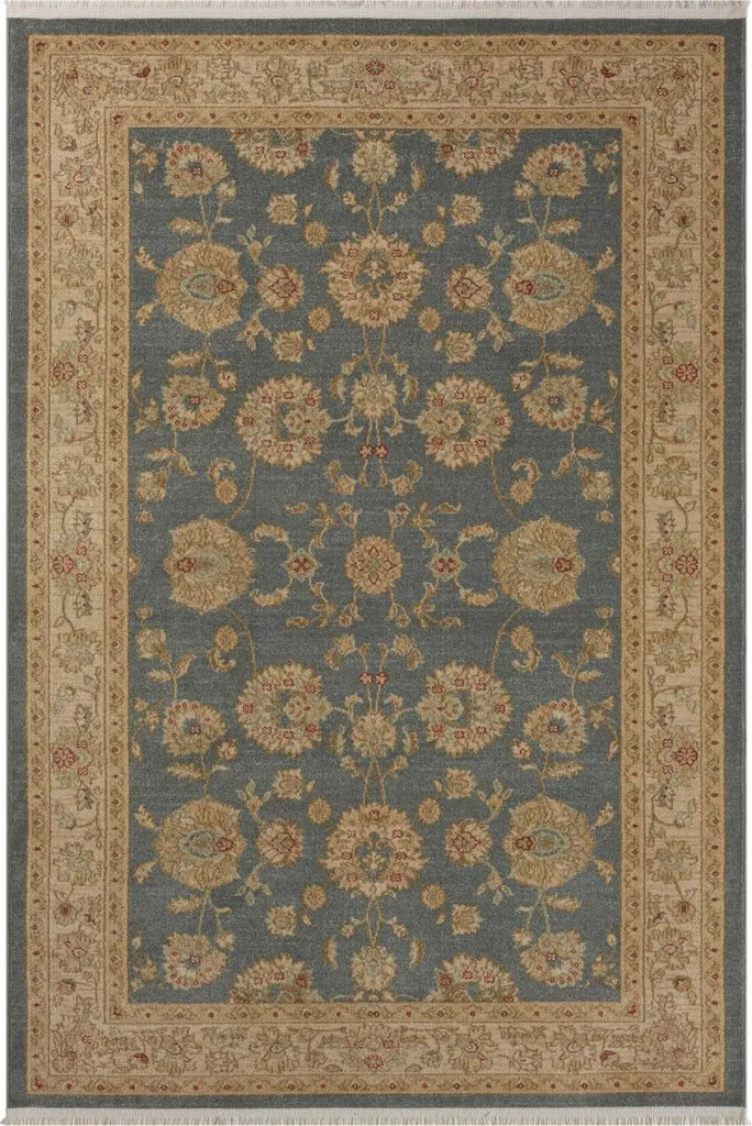 Tapis Maryam 5 bleu foncé 140x200 cm - Anti-poussière et facile à laver