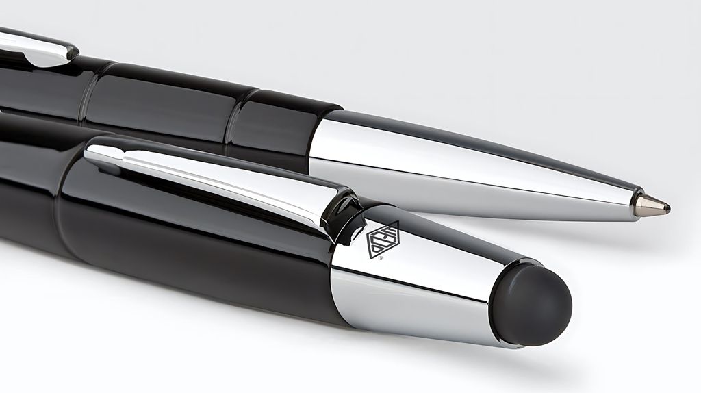 Wedo Touchpen Pioneer, Schwarz, Silber, Metall, Gummi, Produktbild 