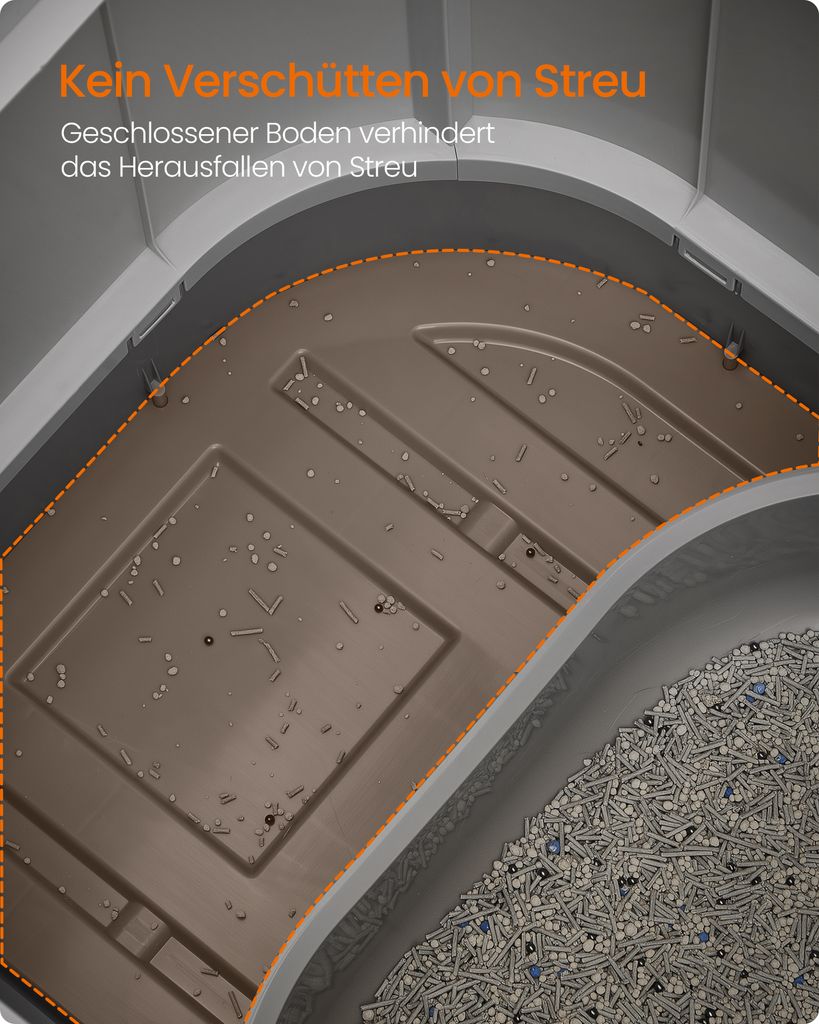 Feandrea Katzenklo, Katzentoilette XXL, mit Deckel, Produktbild 4