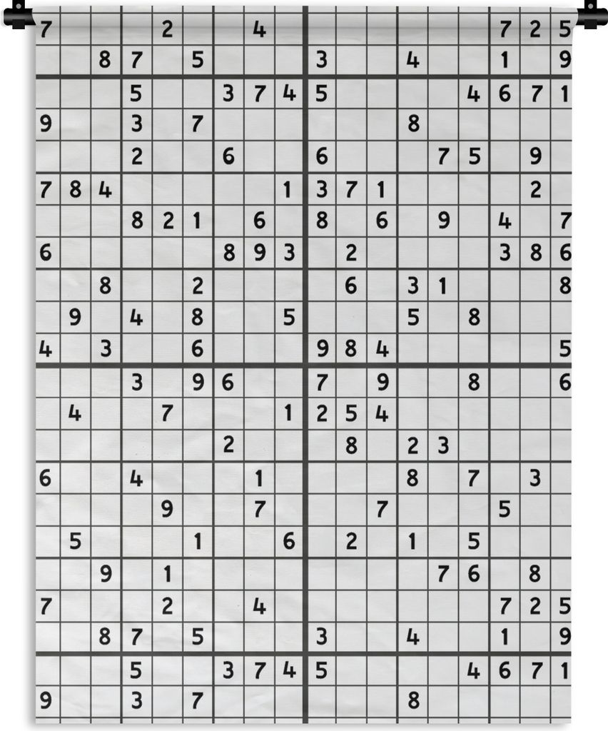 MuchoWow Wandteppich Wandbehang Sudoku - Puzzle - Muster 60x80 cm Tapisserie Dekoration Wandtuch - Decke - Wandtücher - Wohne