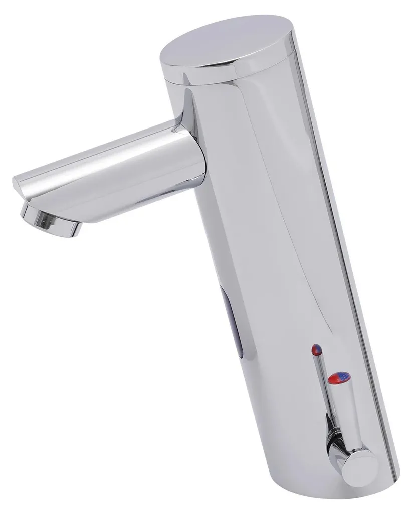 Mitigeur de lavabo électronique automatique argenté pour salle de bain