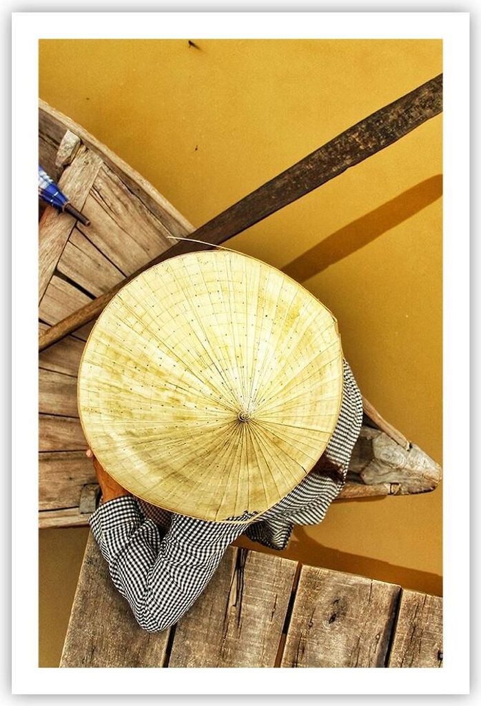 Poster - Poster ohne Rahmen - Asiatisch Boot Brücke - 61x91,5 cm - Wand Bild - Wanddeko - Wandbilder - Kunstposter - Wandposter - Bilder - Kunstdr...