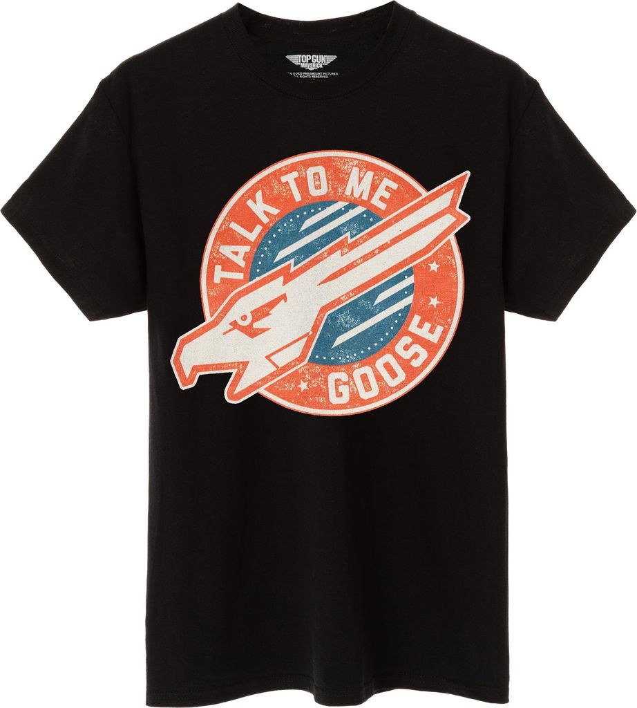 Top Gun: Maverick - "Talk to Me Goose" T-Shirt für Herren NS7223 (S) (Schwarz)