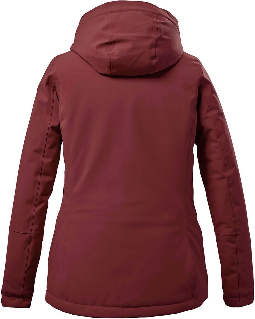Killtec Softshelljacke Damen mit 10.000mm Wassersäule in Kurzgößen, Farbe:Weinrot, Größe:18