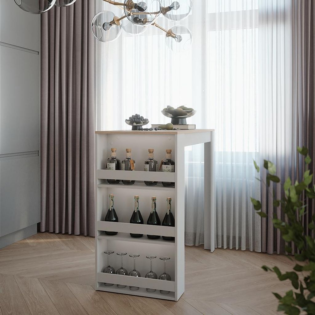 Vicco Bartisch Repose, 57 x 117 cm, Weiß/Sonoma