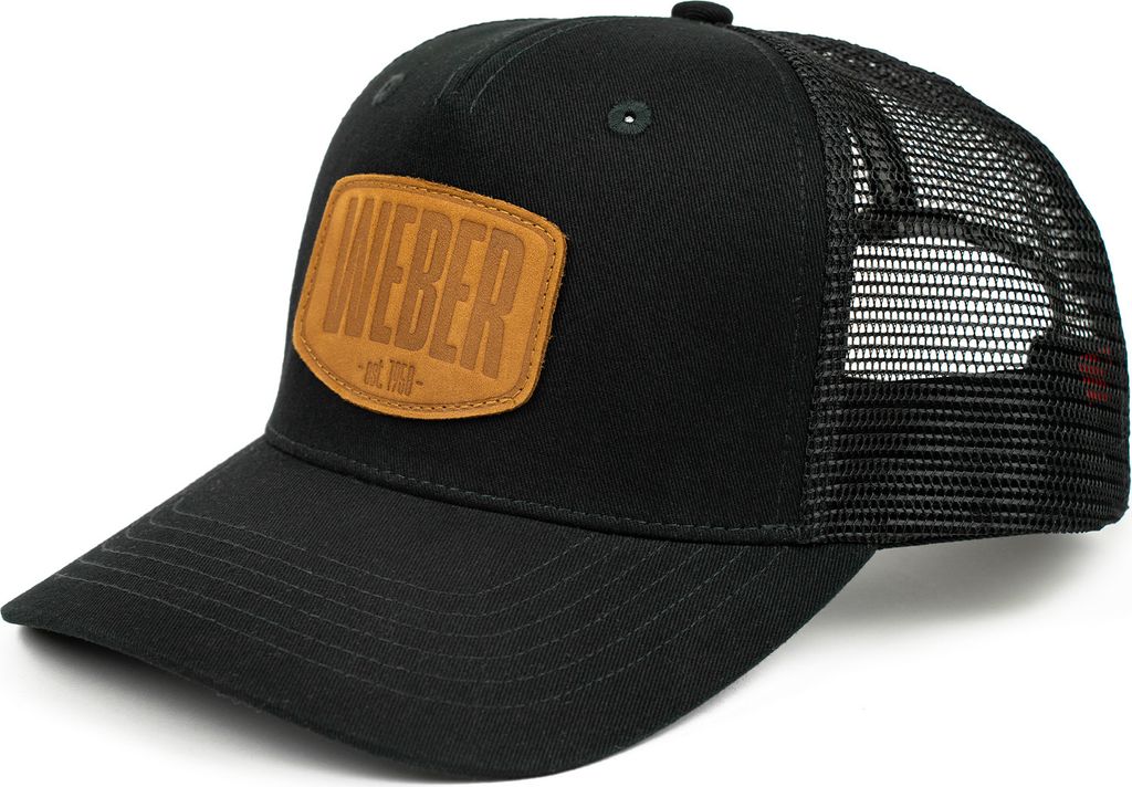 Weber #Werkeholics Mesh Trucker Cap schwarz / braun basecap verstellbar Herren Damen Uni Snapback Baumwolle Baseballcap