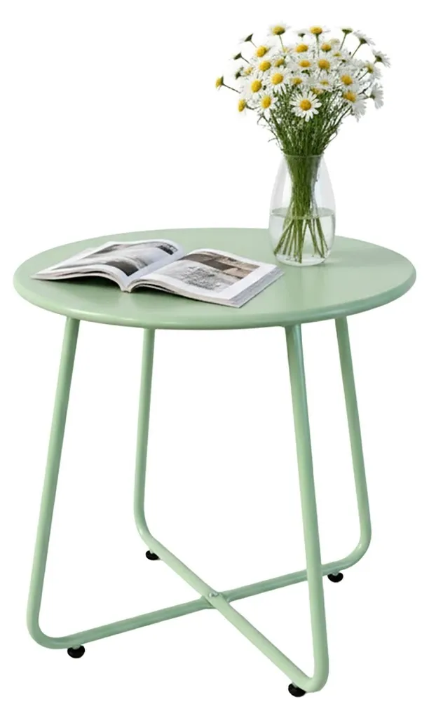 Table ronde en métal pour coin repas - Polyvalente salon et jardin - 80cm
