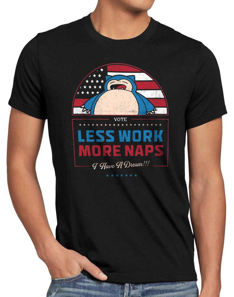 style3 More Naps Less Work Herren T-Shirt