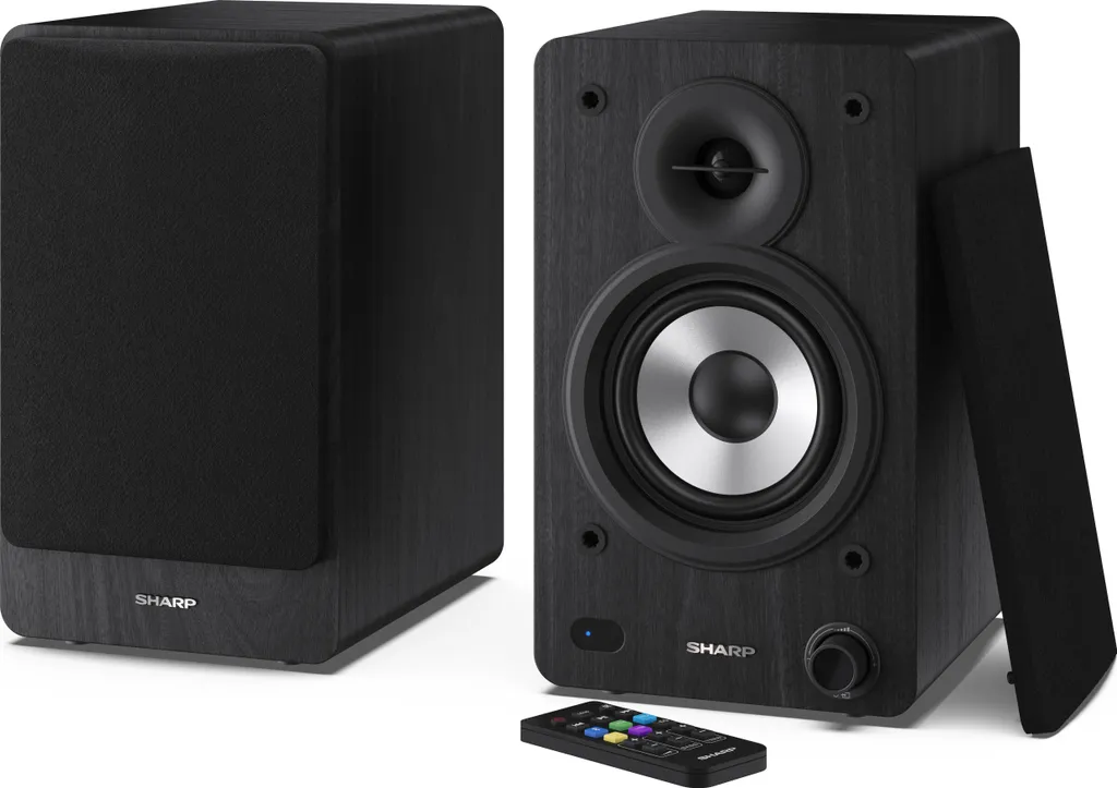 Sharp CP-SS30 : Enceintes Hi-Fi pour Salon et Bureau avec Connexion Sans Fil