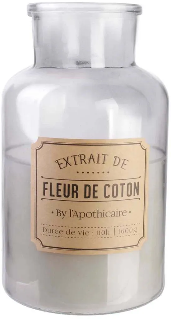 Bougie Parfumee Fleur de Coton Apothicaire H25,5cm - Ambiance Douce - 2