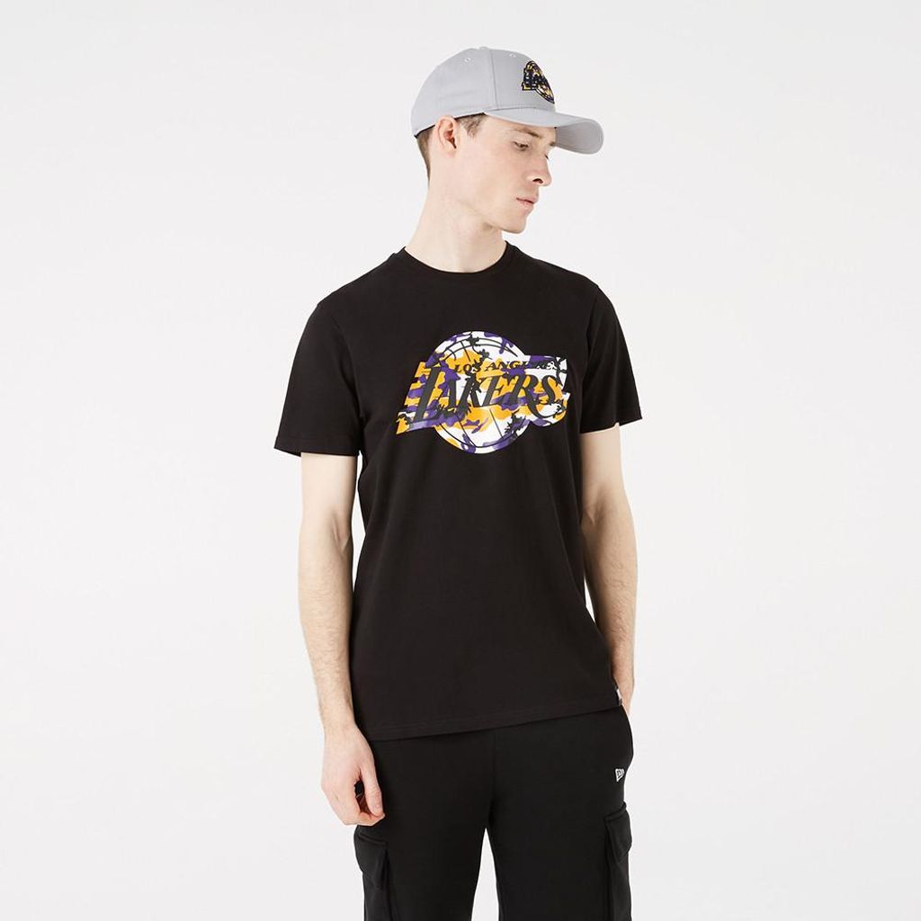New Era T-Shirt NBA Camo Logo LA Lakers black M