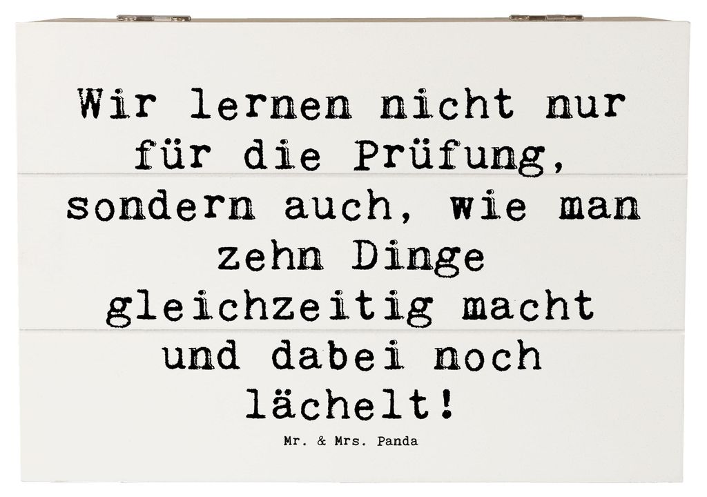 Mr. & Mrs. Panda Truhe Spruch Auszubildende Lächeln 22 x 15 cm - Weiß - Geschenk, Beruf, Berufsliebe, Berufstraining, Berufseinsteiger, Berufsleb...