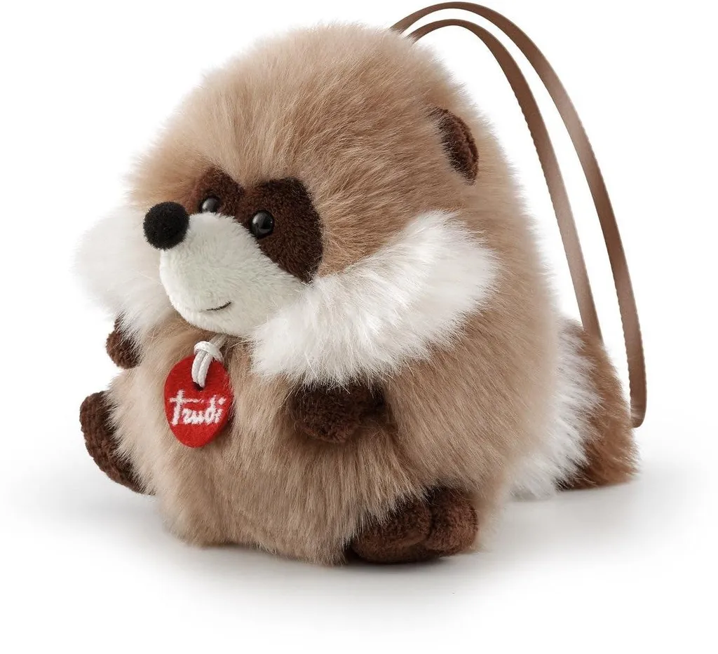 Raton laveur tout doux brun 11 cm - Mini peluche forêt pour enfant