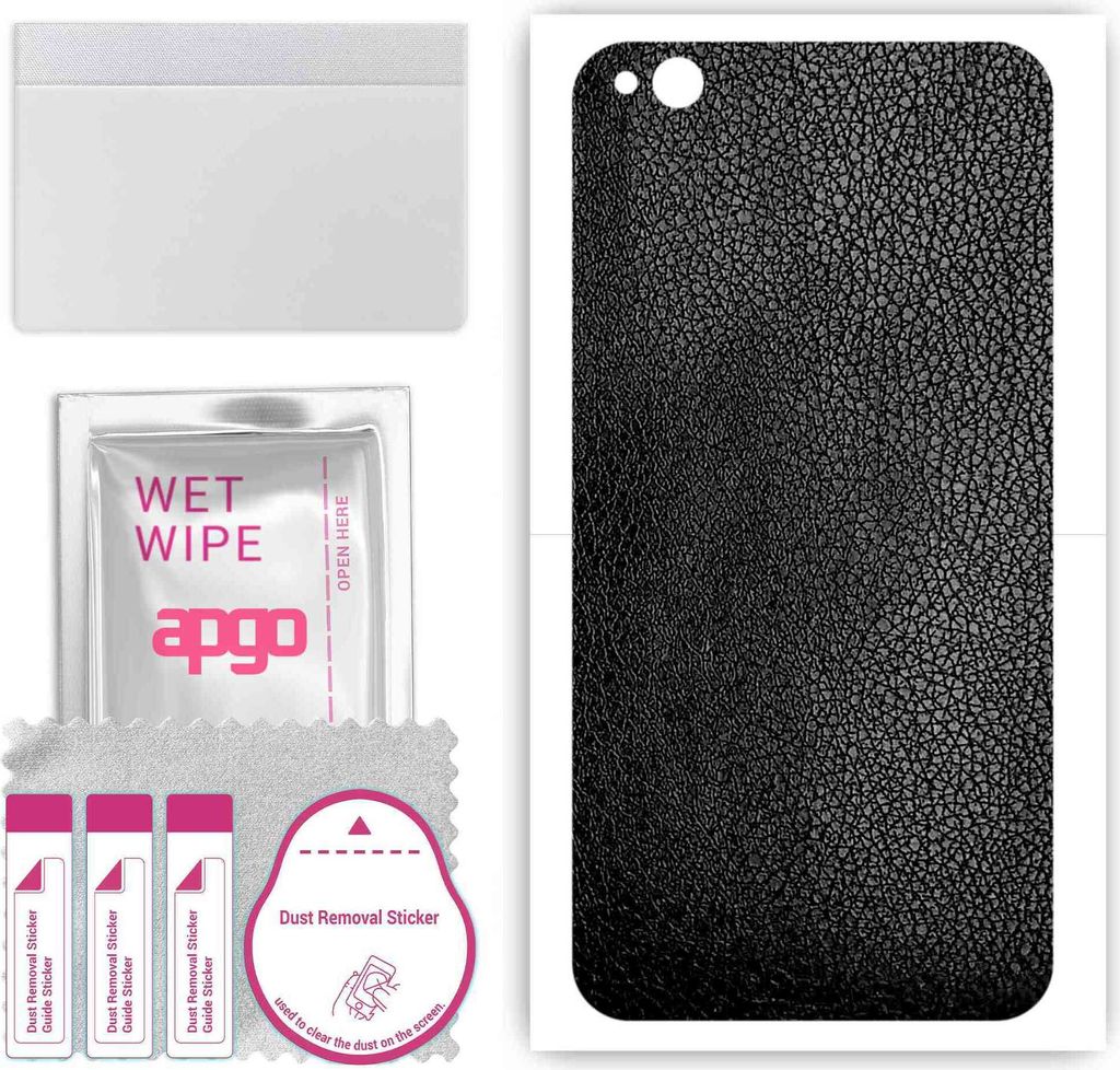 apgo Rückseite Schutzfolie, Skin, kompatibel mit Xiaomi Redmi Go, Hinten Displayschutzfolie aus Vinylfolie, kratzfest, einfache Montage - Schwarze...