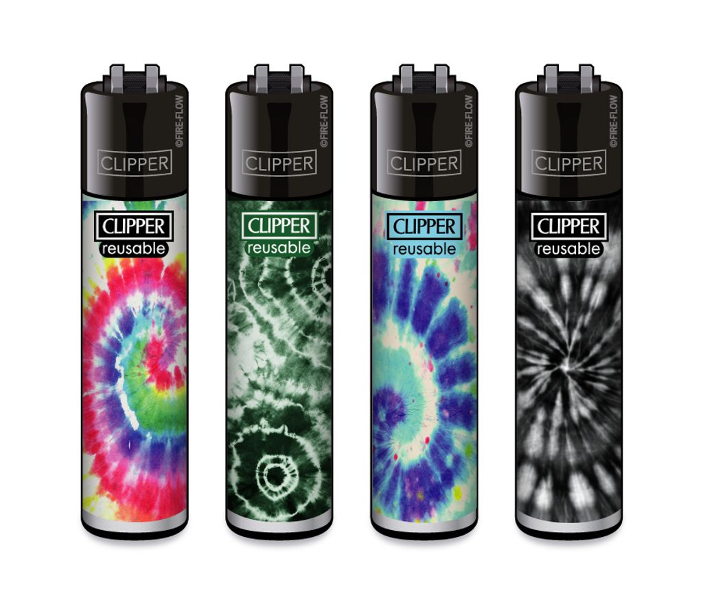 Clipper Feuerzeuge 4er Set : Tie Dye 3
